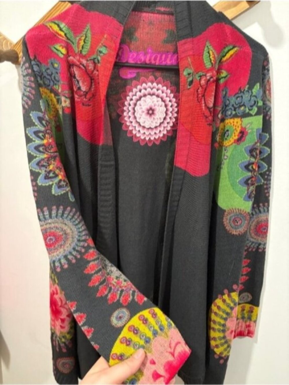 Desigual floral pattern drape cardigan - Picture 3 of 9
